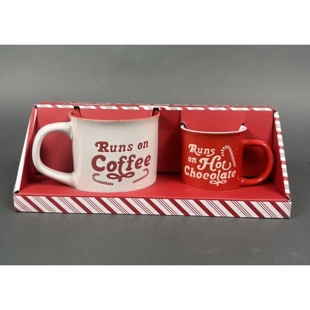 Peppermint Place Ceramic Christmas Tea Coffee Mugs NEW‎